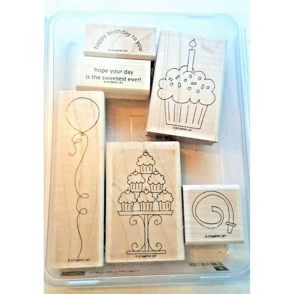 Crazy For Cupcakes Retired Stampin' Up! Stamp Set Balloon Party Birthday